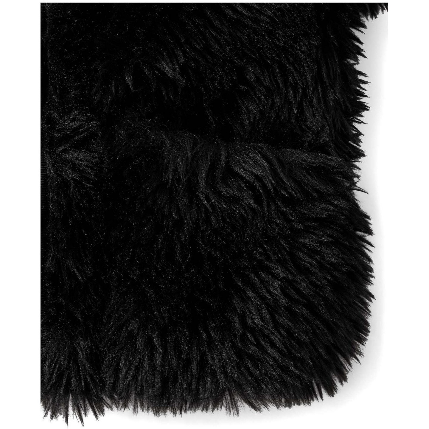 Куртка The Children's Place Long Sleeve Faux Fur Coat Black S (5/6) для девочек, цвет: Чёрный — фото 3