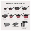 T-fal 20pc Simply Cook Nonstick Cookware Set - 2 of 4