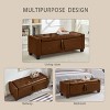 Ottoman with Storage, Upholstered Tufted Bench with Safety Hinge, Entryway Bench with Seating for Bedroom - 4 of 4