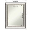 Amanti Art Salon Silver Petite Bevel Bathroom Wall Mirror 29.25 x 23.25 in. - 4 of 4