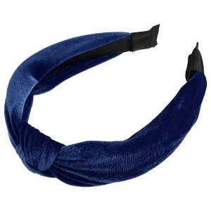 Unique Bargains Women's Velvet Knotted Headbands 1.2" Wide - 1 of 4