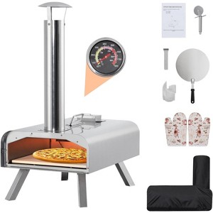 Portable Outdoor Pizza Oven,Wood Pellet Pizza Ovens with Pizza Stone,Pizza Peel, Thermometer and Carry Bag - 1 of 4