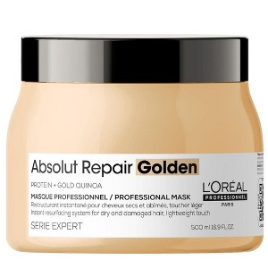 L'oreal Serie Expert ABSOLUT REPAIR GOLD GOLDEN MASK (16.9 oz XXL Size) Intense Nourishment | Loreal Absolute Repair Hair Treatment - 1 of 4