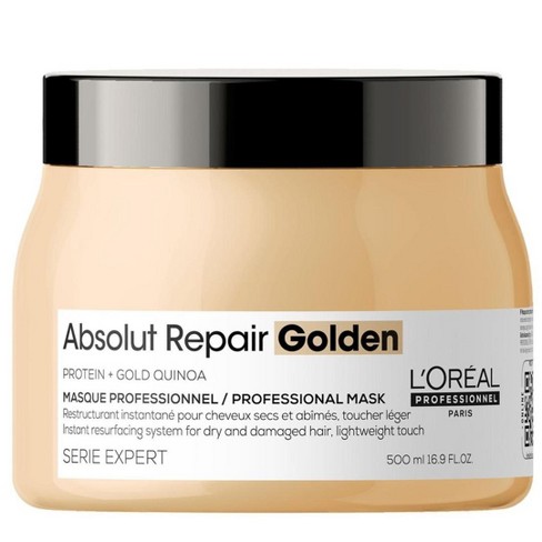 L'oreal Serie Expert ABSOLUT REPAIR GOLD GOLDEN MASK (16.9 oz XXL Size) Intense Nourishment | Loreal Absolute Repair Hair Treatment - image 1 of 4