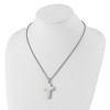 Black Bow Jewelry Men's Stainless Steel Brushed Black Oxidized Cross Necklace, 19.75 In - 3 of 4