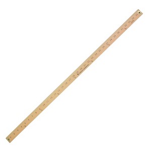 Charles Leonard Yardstick Ruler, 36 Inches and 1/8 Yard Measurements, Metal Edged Natural Wood - 1 of 1