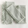 Plum & Post Aura Dinner Napkins - Green - Pre-Washed Cotton- 4pc - 3 of 4