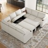 Belffin Chenille U-Shaped 8-Seater Sleeper Sectional - Modular Couch with Pull-Out Bed & All-Module Storage - 4 of 4
