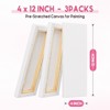 HANSILK Blank Canvases for Painting  4*12 inch of  3pcs - Art Supplies Canvas Panel - 3 of 4