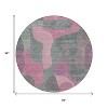 Blush And Sage Abstract Washable Indoor Outdoor Area Rug - 3 of 4