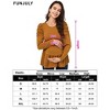Versatile Women's Maternity Tunic Blouse - Puff Long Sleeve, Casual Pregnancy Tee, 2XL, Perfect for Postpartum Wear, Comfortable Polyester Blend - 3 of 4