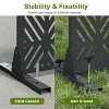 PexFix 72 in. x 47 in. Outdoor Privacy Rectangle Screen Galvanized Steel Panel Divider in Black - 4 of 4