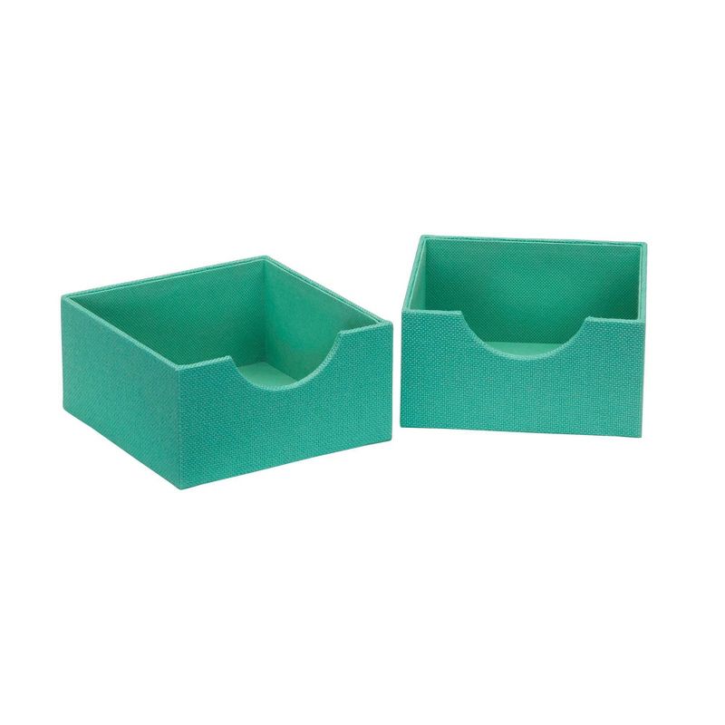Household Essentials Set of 2 Square Drawer Trays Seafoam, 1 of 10