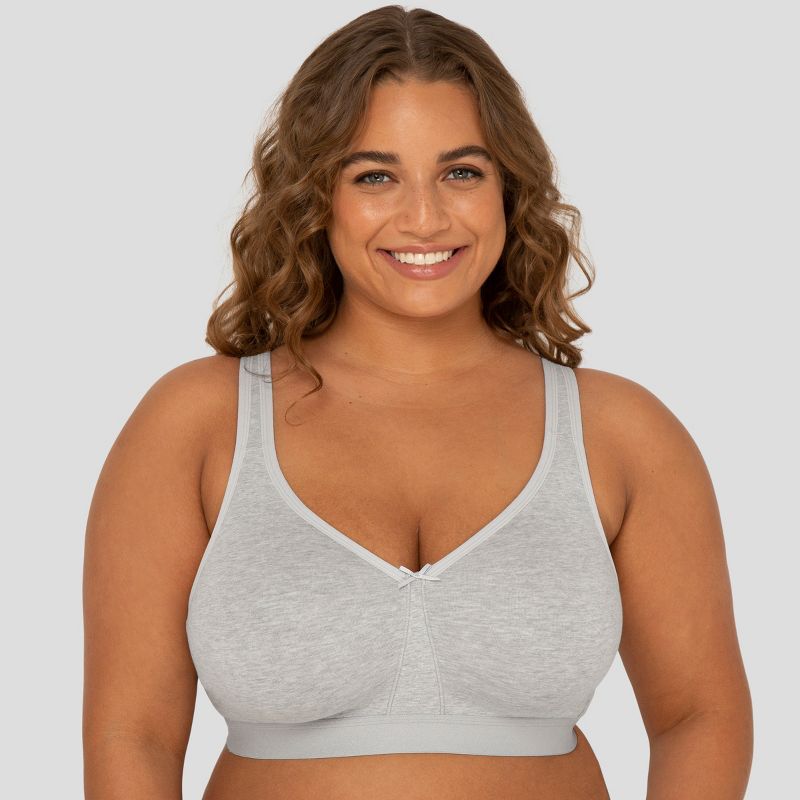Fit For Me by Fruit of the Loom Womens Plus Size Beyond Soft Cotton Wireless Bra, 2 of 5