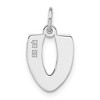 Black Bow Jewelry Sterling Silver, Kate Collection, Bubble Block Initial V Pendant - 3 of 4