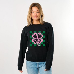 Simply Sage Market Women's Graphic Sweatshirt Luck With Shamrock - 1 of 4