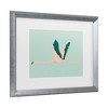 Trademark Fine Art - Annie Warren  Sherbet Flamingos I Matted Framed Art - 3 of 4