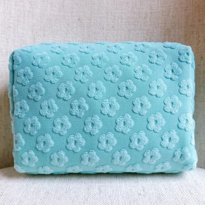Embossed Daisy Cosmetic Bag