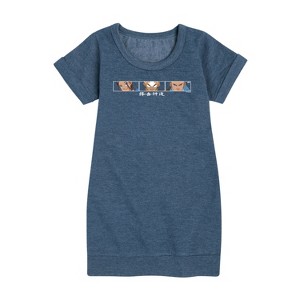 - Avatar: The Last Airbender - Battle Face Graphic Short Sleeve Fleece Dress - 1 of 4