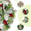Unique Bargains Christmas Artificial Flower Wreaths with Berries for Front Door and Home Decor - 2 of 4