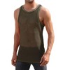 Men's Mesh Tank Top Fishnet Fitted Sleeveless Muscle Round Neck Top - 4 of 4