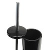 Deluxe Premium Aluminum Handle Toilet Brush with Fully Removable Liner Black - Bath Bliss - 4 of 4