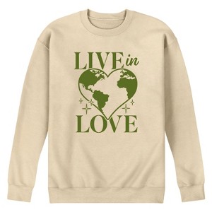 Men's - Instant Message - Live In Love Graphic Fleece Sweatshirt - 1 of 4