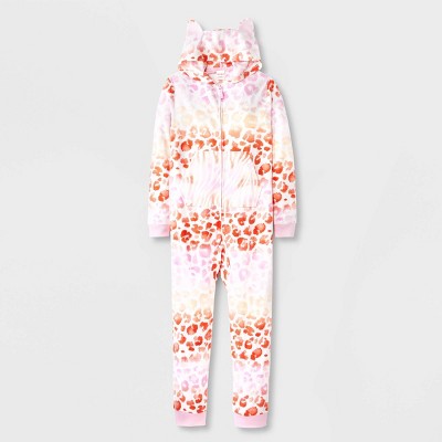 Girls' Animal Print with Ombre Blanket Sleeper Union Suit - Cat & Jack™ Pink