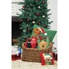 C&F Home 8" x 8" Winter Christmas Black Dog with Scarf Silhouette Small/Petite Hooked Accent Throw Pillow - 3 of 4