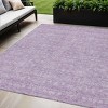 Lavender Lilac And Ivory Floral Washable Indoor Outdoor Area Rug - 2 of 4