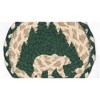 Earth Rugs Tree Line Grizzly Round Large Coaster 7" Rustic Lodge Accent - 2 of 3
