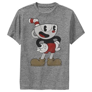 Boy's Cuphead Happy Pose Performance Tee - 1 of 4