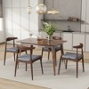 Lycvki Set of 2 Rubberwood Dining Chairs with Ergonomic Backrest & Comfort Cushions - 3 of 4