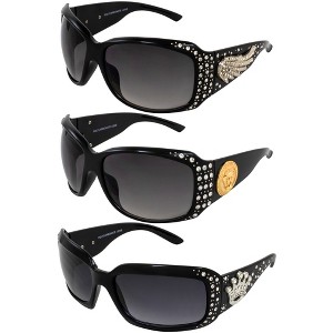 3 Pairs of Global Vision Eyewear Angel Assortment Women's Fashion Glasses with Smoke, Smoke, Smoke Lenses - 1 of 4