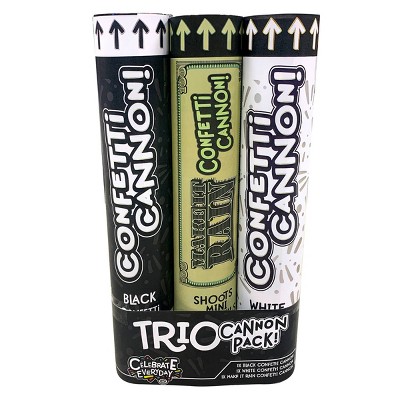 TNT Fireworks Trio Cannon Firework Multipack - 12pk: Air Compressed, Indoor & Outdoor Celebration Poppers