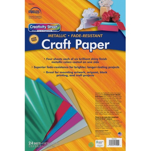 100 Sheets Metallic Paper for Arts and Crafts, DIY Projects, 5 Colors,  8.5x11 In