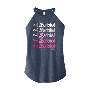 Women's - Barbie - Hi Barbie Stacked Graphic High Neck Tank - 1 of 3