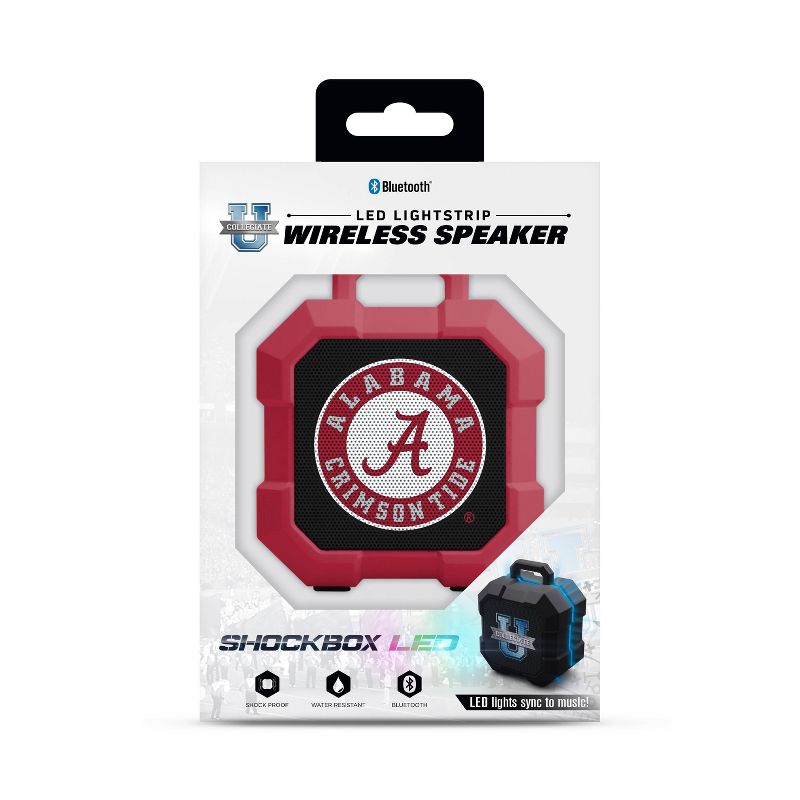 NCAA Alabama Crimson Tide LED Shock Box Bluetooth Speaker, 3 of 5