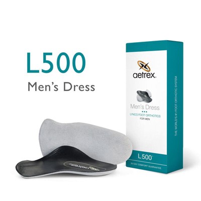 Aetrex Men's Dress Orthotics - 3/4 Insole for Dress Shoes