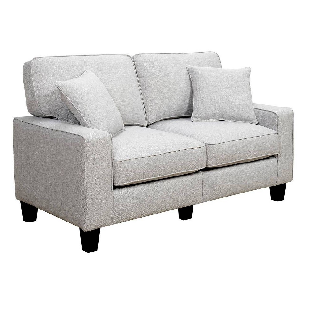 Photos - Sofa Serta 61" Palisades Loveseat Pebble Gray - : Compact, Easy-Care Upholstery, 