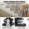 VEVOR Aluminum Alloy Baluster Shoes Stair Flat Shoe with Screw Holes for 1/2 Inch Scroll Basket Twist Knuckle Staircase Balusters, Black (50 Pcs) - 4 of 4