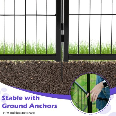 Heavy Duty Black Metal Pet Playpen with Door