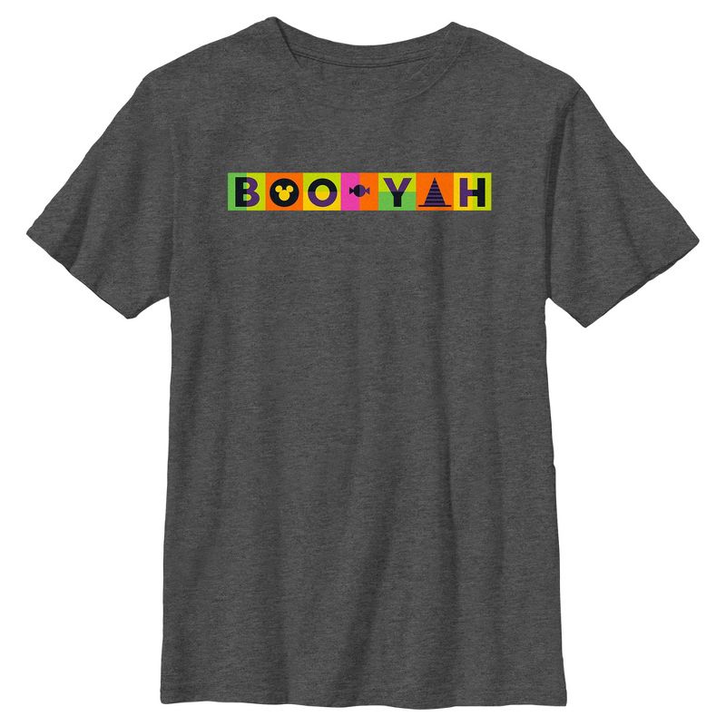 Boy's Mickey & Friends Halloween Boo-Yah Logo T-Shirt, 1 of 6