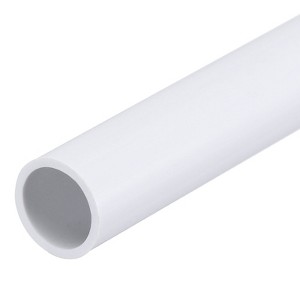 Unique Bargains Water Plumb DIY Crafts High Impact Rigid Round Pipes 8" Length ID 0.35" OD 0.43" White - 1 of 4