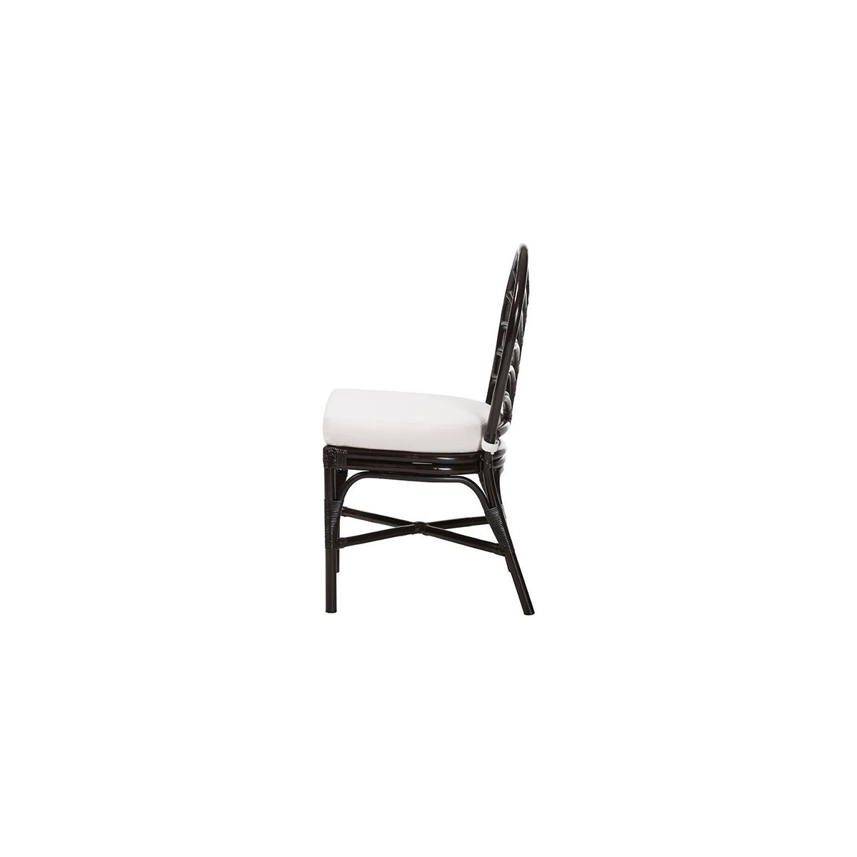 bali & pari,Niven Rattan Dining Chair with Banana Leaf Backrest and Cushion - thumbnail 3