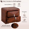 Sapphtopaz Retro Nightstand with Storage Drawer Wood Diamond Shaped Side Table with Silver Metal Handle Storage Closet for Bedroom,Living Room - 2 of 4