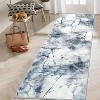 Acekool 6x9 Washable Rug – Modern Geometric Non-Slip Carpet, Ultra-Thin Floor Mat for Living Room & Home Office, Grey Black - 2 of 4