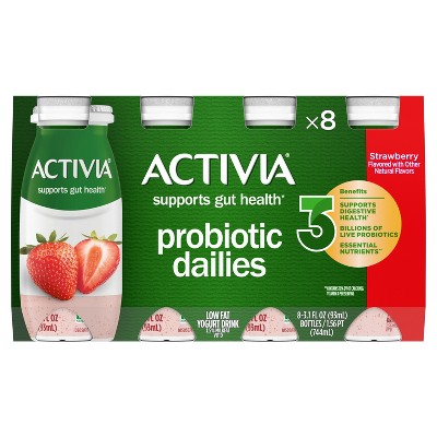 Activia Probiotic Dailies Strawberry Yogurt Drink - 8ct/3.1 fl oz Bottles_9