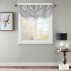 Faux Silk Waterfall Embellished Valance Silver 38x46in - 2 of 4