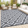 Outdoor Rug Modern Geometric Rug Waterproof Reversible Plastic Straw Rug for Patio Camping RV Balcony Backyard - 4 of 4